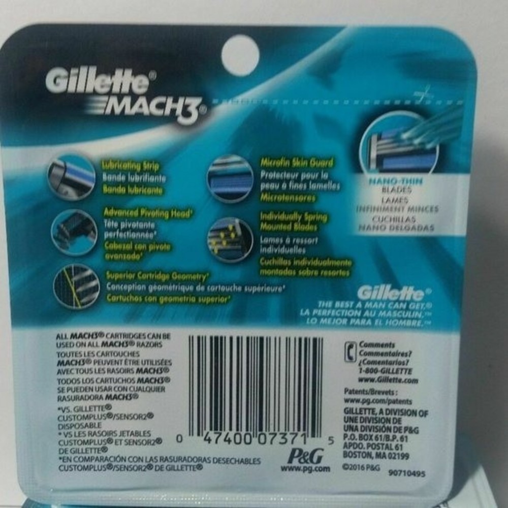 Gillette Mach 3 Refill Razor Blade Refills 4 Pack - Picture 6 of 13